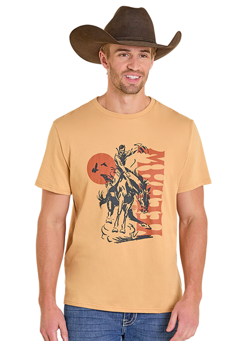 Rock & Roll Yeehaw Graphic Tee Tan