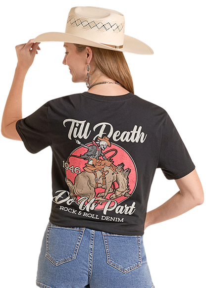 Rock & Roll Till Death Do Us Part Graphic T-Shirt Black