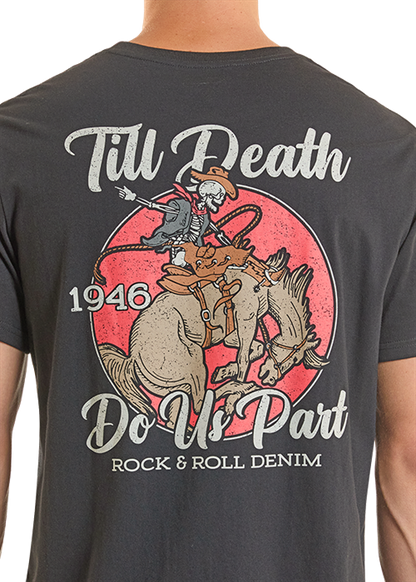 Rock & Roll Till Death Do Us Part Graphic T-Shirt Black