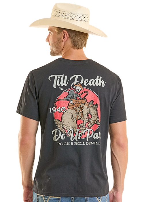 Rock & Roll Till Death Do Us Part Graphic T-Shirt Black