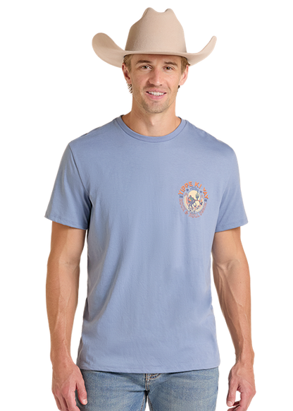 Rock & Roll Yippie Ki Yay Graphic Tee Light Navy