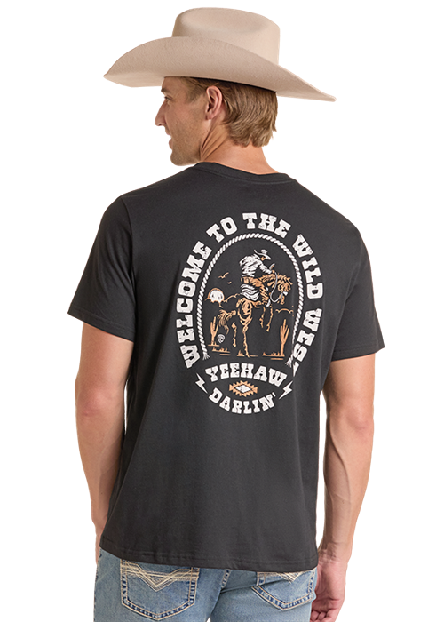 Rock & Roll Bronco Graphic T-Shirt Black