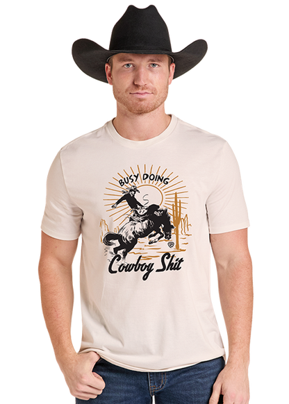Rock & Roll Busy Doing Cowboy Sh*t T-Shirt White