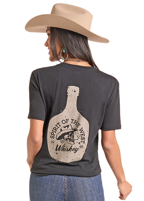 Rock & Roll Whiskey Graphic Tee Black