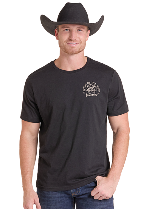 Rock & Roll Whiskey Graphic Tee Black