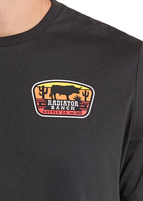 Rock & Roll Dale Cattle Graphic T-Shirt Black
