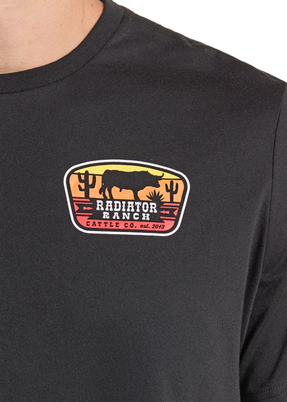 Rock & Roll Dale Cattle Graphic T-Shirt Black