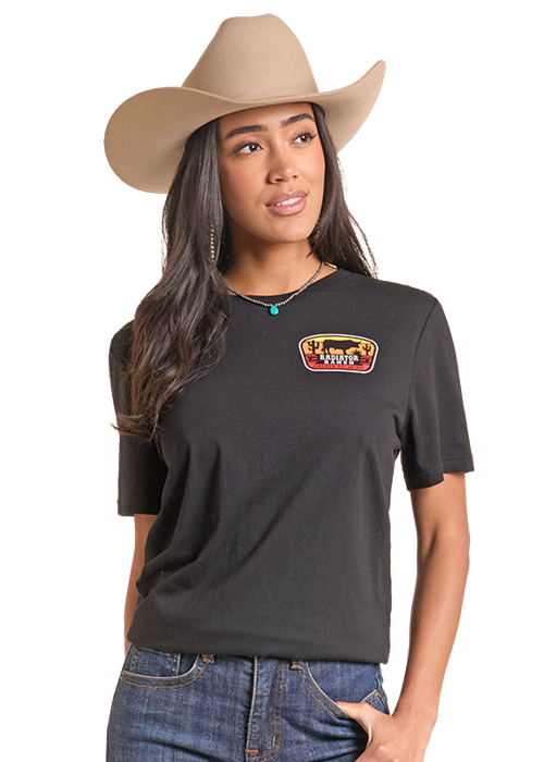 Rock & Roll Dale Cattle Graphic T-Shirt Black