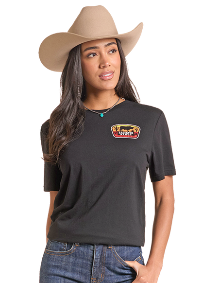 Rock & Roll Dale Cattle Graphic T-Shirt Black