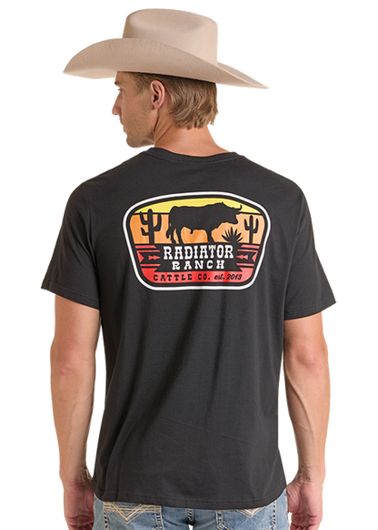 Rock & Roll Dale Cattle Graphic T-Shirt Black
