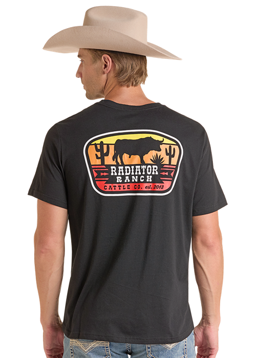 Rock & Roll Dale Cattle Graphic T-Shirt Black
