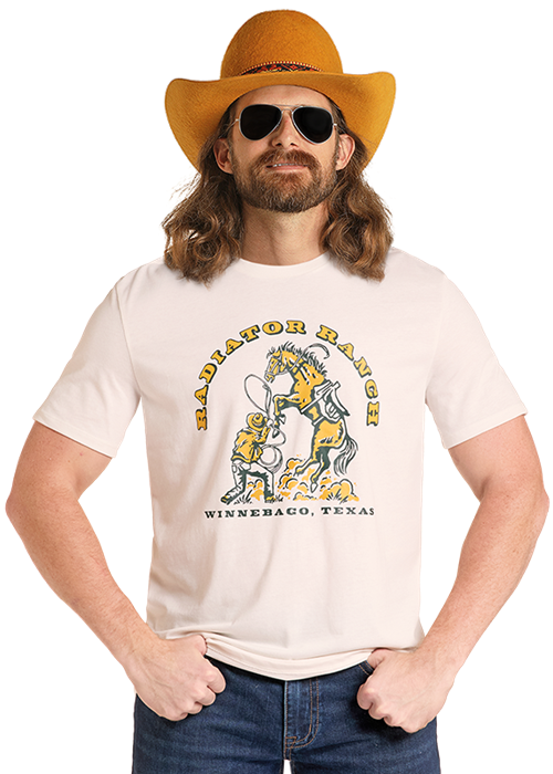 Rock & Roll x Dale Brisby Bronco Graphic T-Shirt Natural
