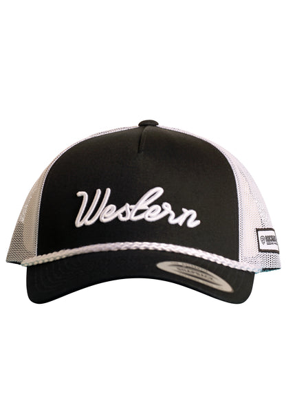 Rock & Roll Western Cap Black & White