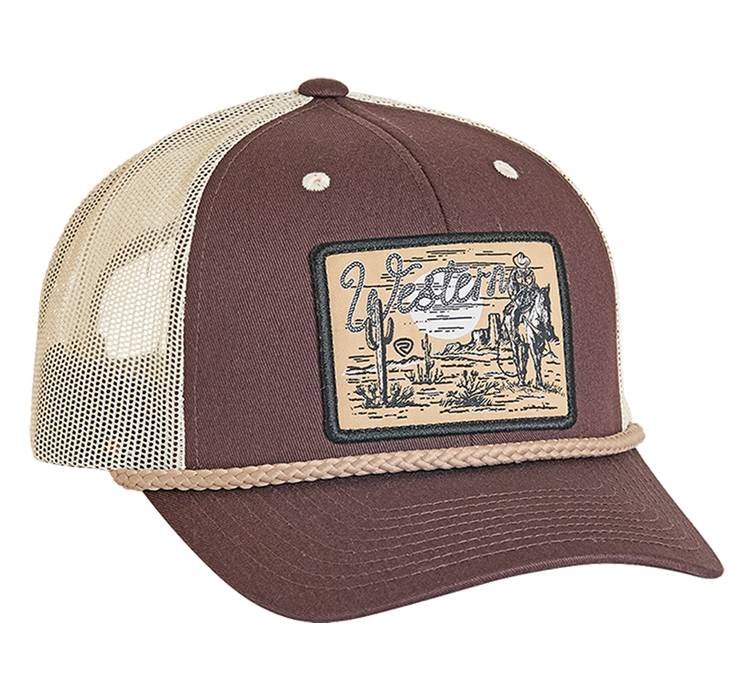 Rock & Roll Western Desert Scene Brown