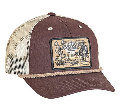 Rock & Roll Western Desert Scene Brown