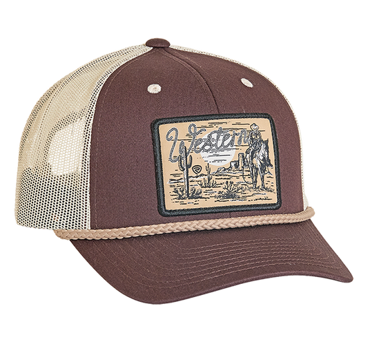 Rock & Roll Western Desert Scene Brown