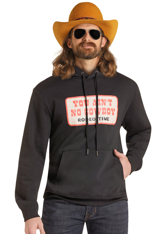 Rock & Roll You Ain't No Cowboy Unisex Hoodie Black