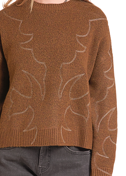 Rock & Roll Bootstitch Sweater Rust