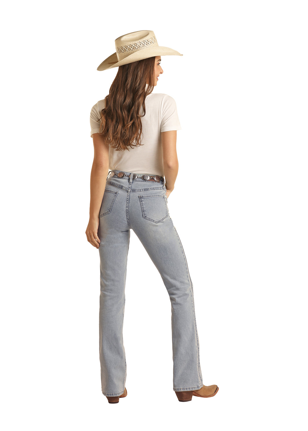 Rock & Roll High Rise Two Tone Jeans