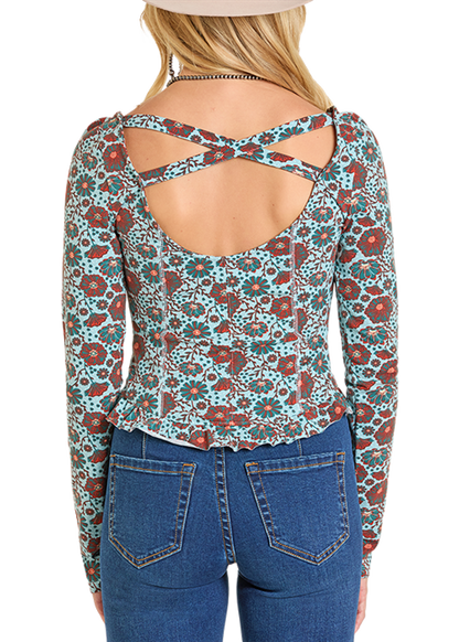 Rock & Roll Floral Print Jersey Top Stillwater