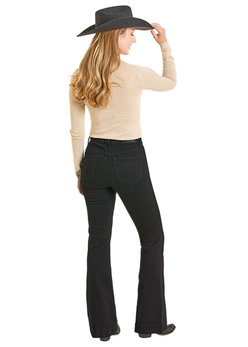 Rock & Roll Black Bootstitch High Rise Trouser