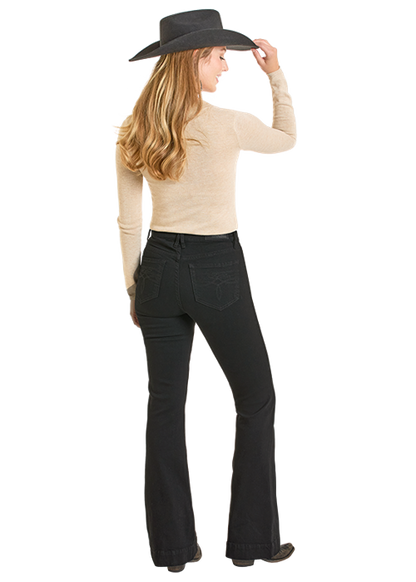 Rock & Roll Black Bootstitch High Rise Trouser