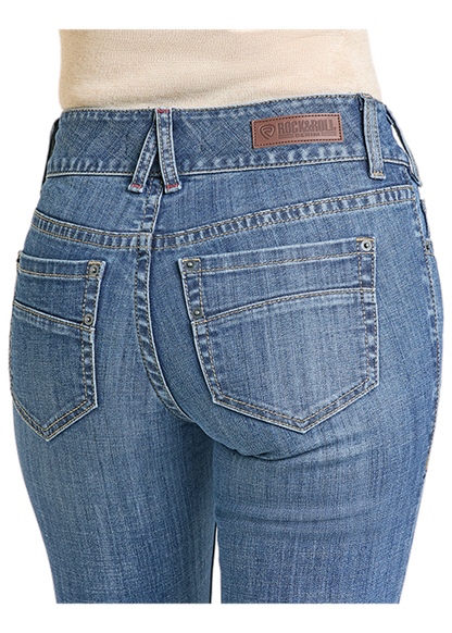 Rock & Roll Double Button Trouser Medium Wash