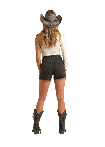 Rock & Roll Black Studded Shorts