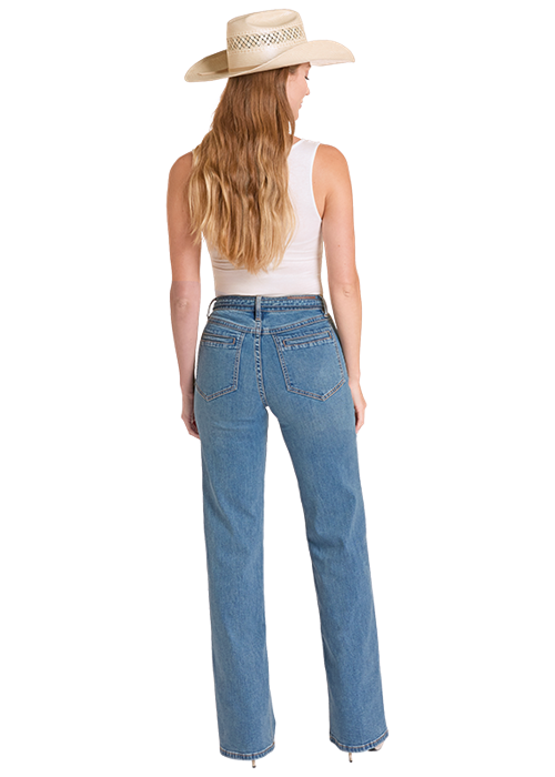 Rock & Roll High Rise Wide Leg with Metal Clasp Belt