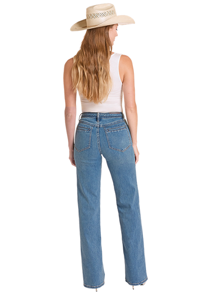 Rock & Roll High Rise Wide Leg with Metal Clasp Belt