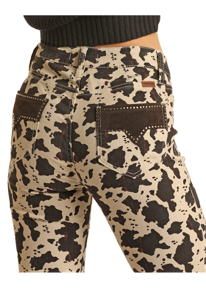 Rock & Roll Cowhide Print Flare