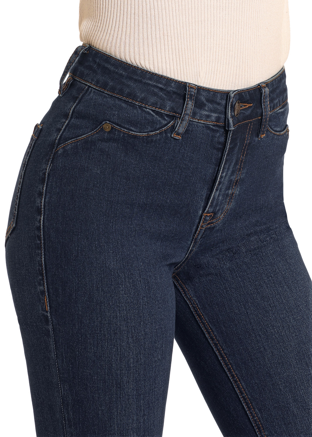 Rock & Roll Scallop Detail Button Flare