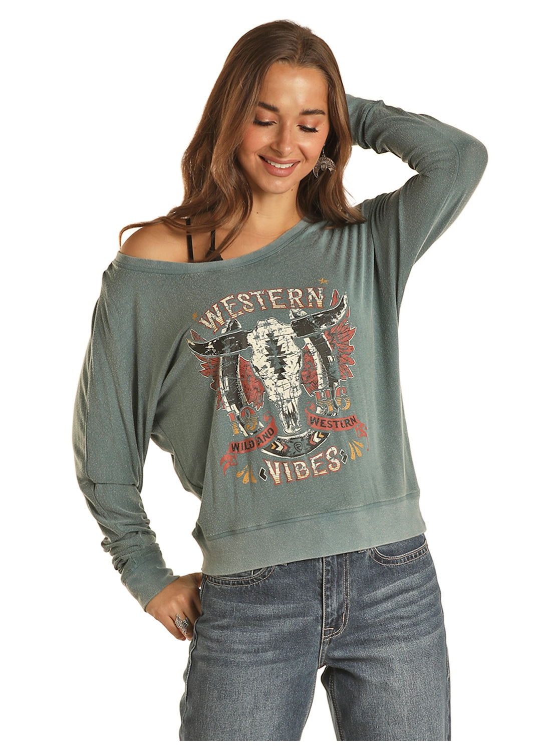 Rock & Roll Cold Shoulder Sweater