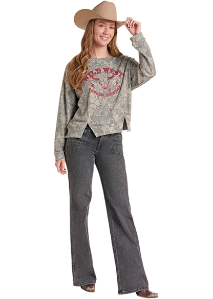Rock & Roll Wild West Sweatshirt Camo