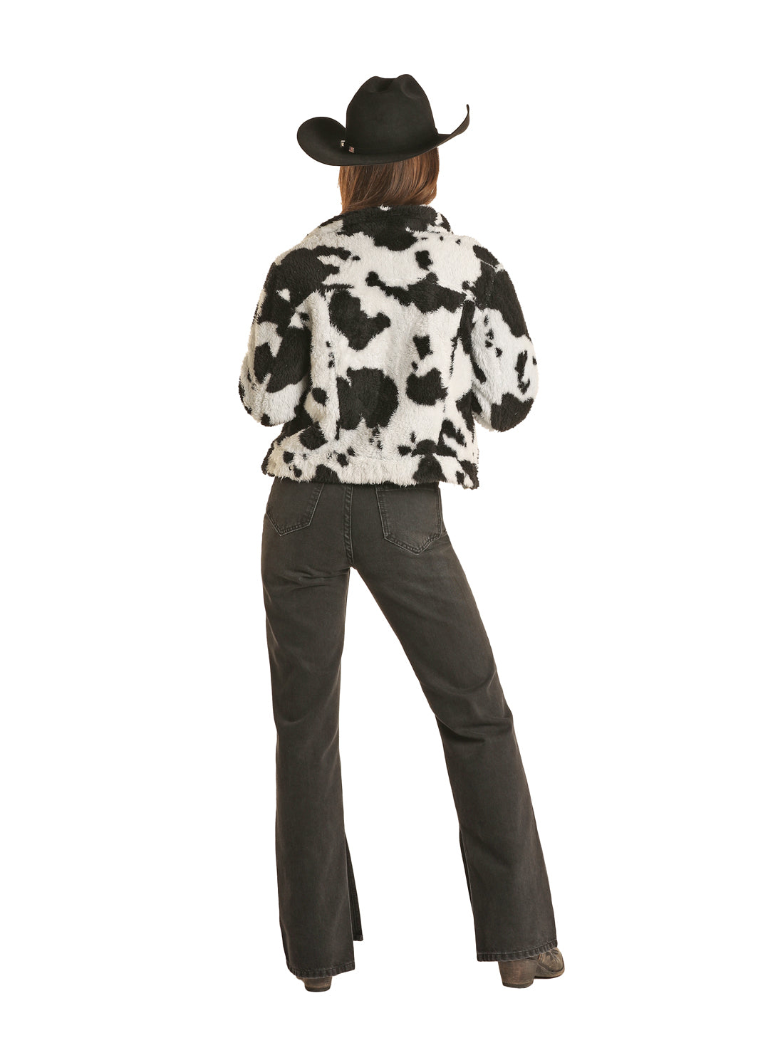 Rock & Roll Denim/Cow Sherpa Reversible Jacket