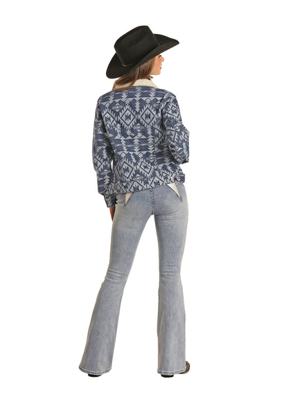 Rock & Roll Aztec Denim Jacket