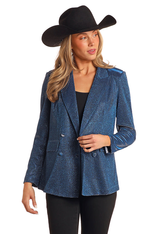 Rock & Roll Iridescent Blazer Blue/Silver