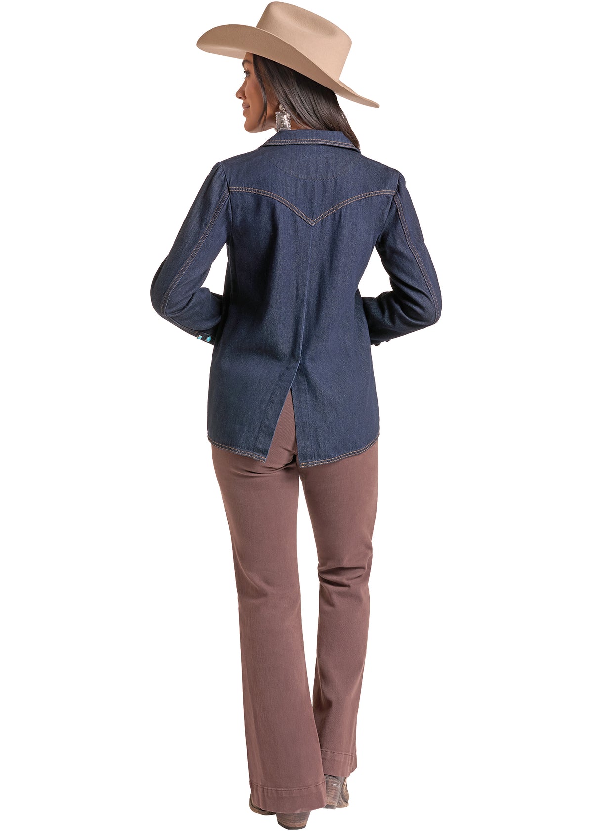 Rock & Roll Denim Boot Stitch Blazer