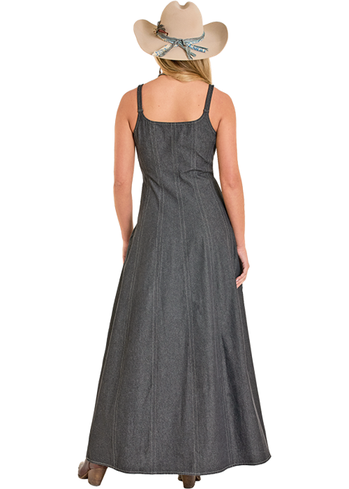 Rock & Roll Buckle Maxi Dress Black
