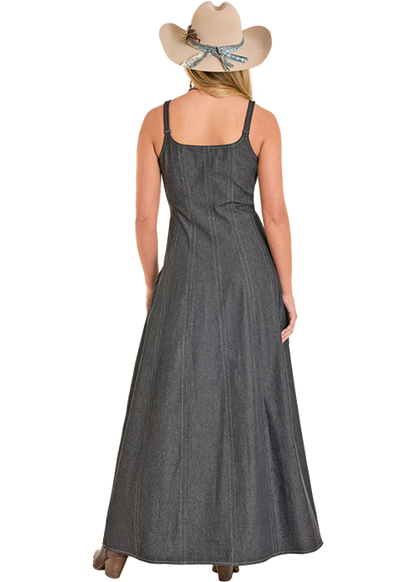 Rock & Roll Buckle Maxi Dress Black