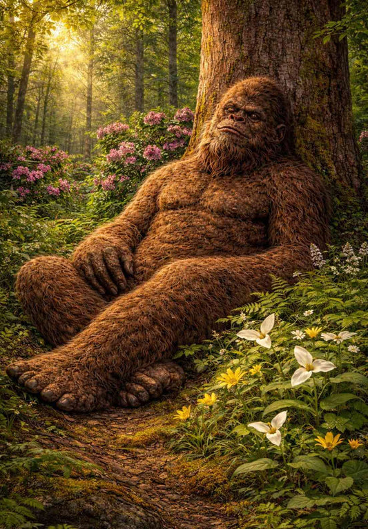 Charleston Bigfoot Napping Garden Flag