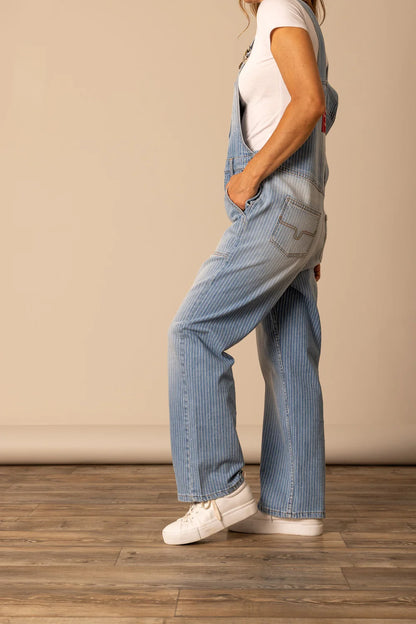 Kimes Ranch Billy Stripe Denim Overalls