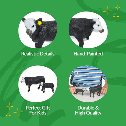 Big Country Toys Black Baldy Cow And Calf