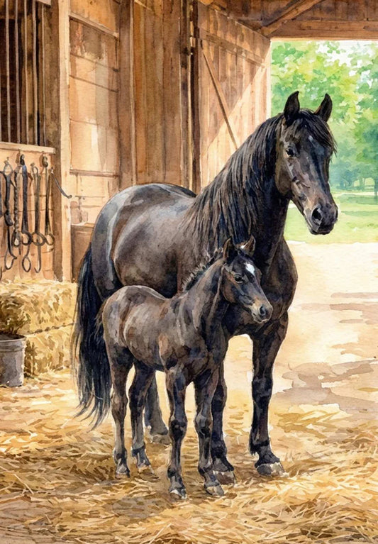 Charleston Black Beauty and Colt Garden Flag
