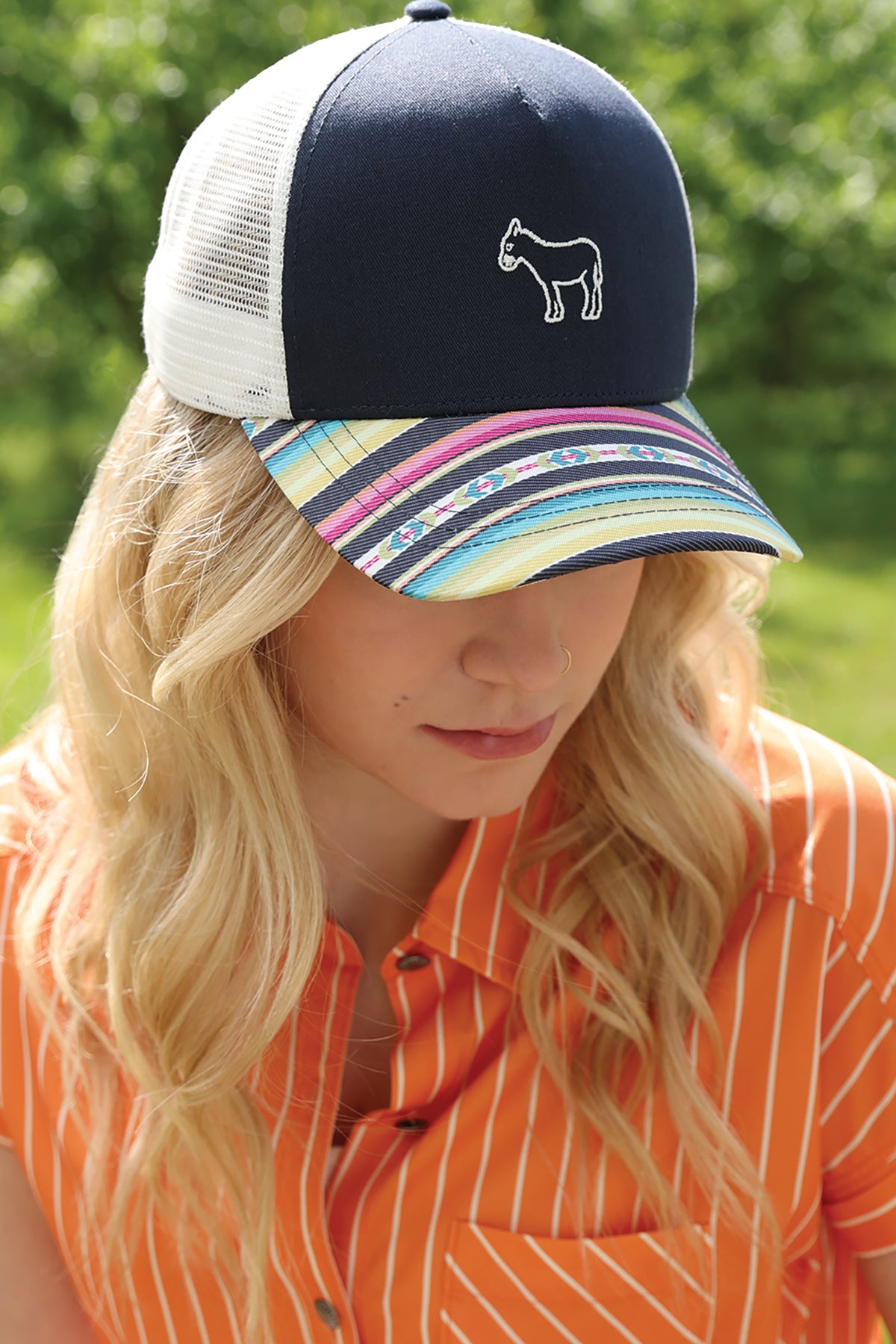 Cruel Girl Aztec Brim/Donkey Ball Cap Multi