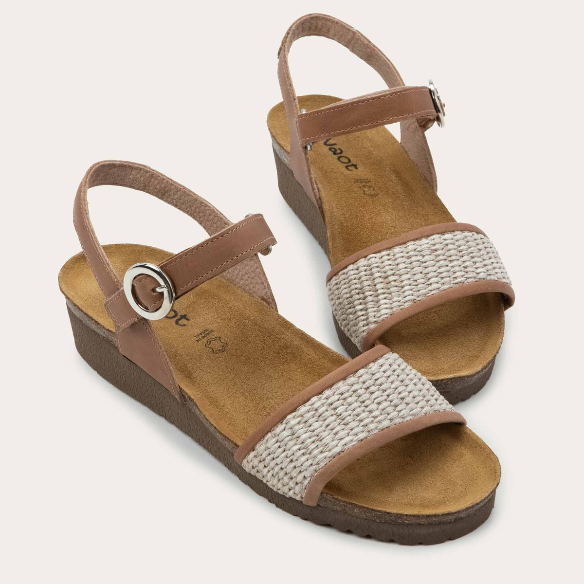 Naot Cecile Latte Sand Raffia