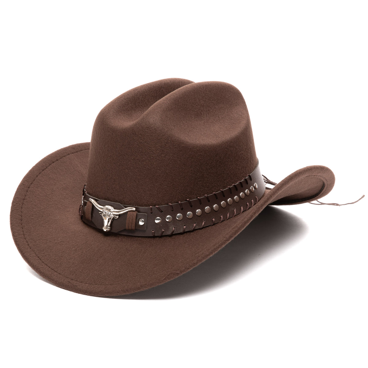 San Diego Faux Felt Cattleman's Crease Cowboy Hat Brown