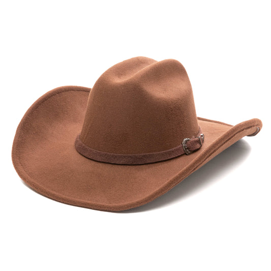 San Diego Badlands Faux Felt Cattleman's Crease Cowboy Hat Brown