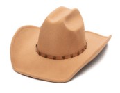San Diego Amber Faux Felt Cattleman's Crease Cowboy Hat Tan