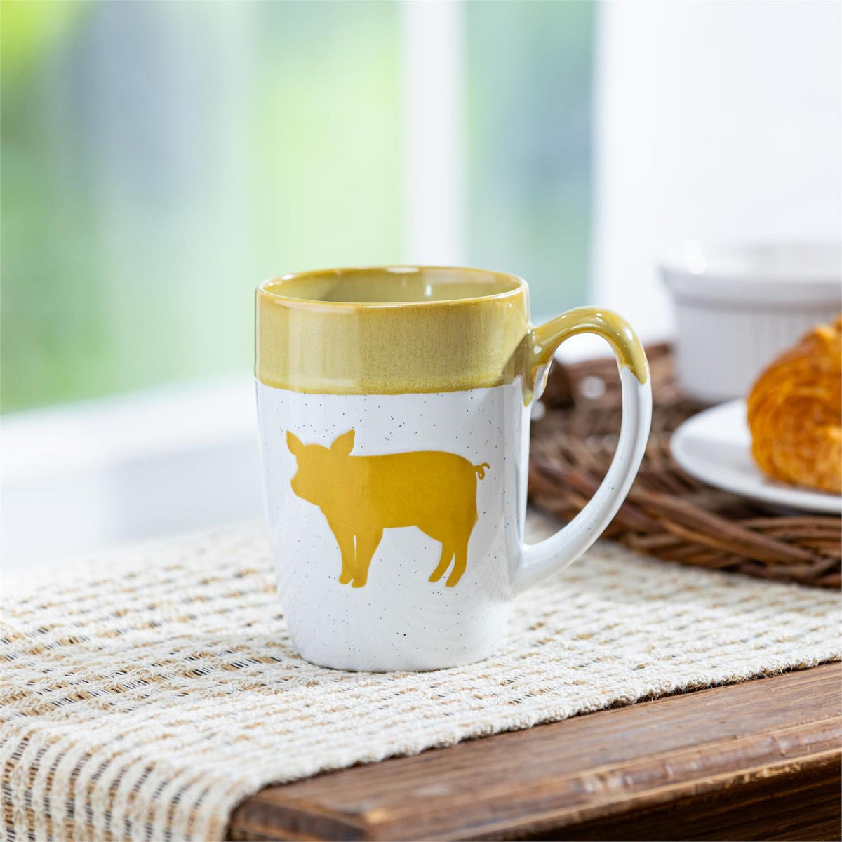 Evergreen Petal & Plow Ceramic Coffee Cup Artisanal Farm